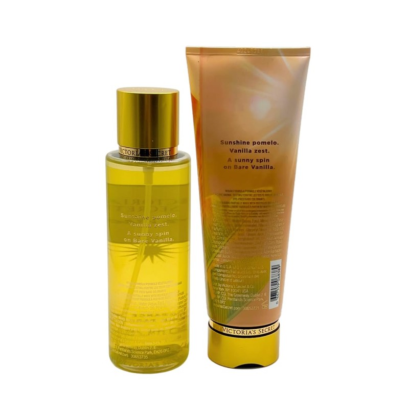 Victoria's Secret BARE VANILLA SOL Fragrance Mist & Lotion 2-piece