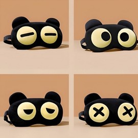 Eye mask, heated eye patch, compress, full light blocking, sleeping eye mask, character eye compress, compress. 01. Fainted expression 2ea