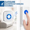Wireless Doorbell 4 Receivers, Door Chime Kit 400M/1300ft Long Range,