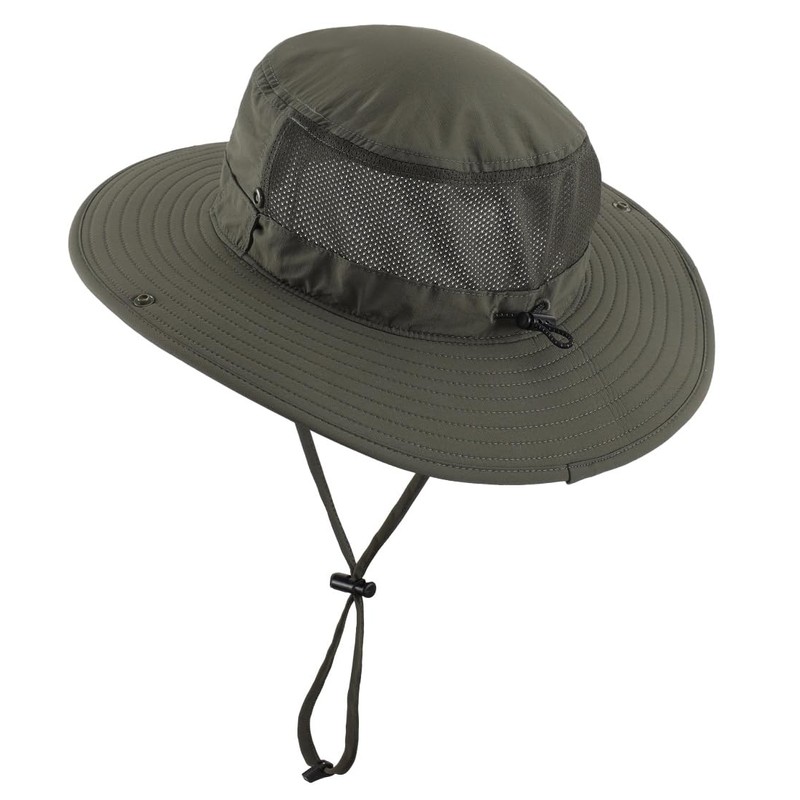 Connectyle Unisex UPF 50+ Wide Brim Sun Hat, Breathable, Safari