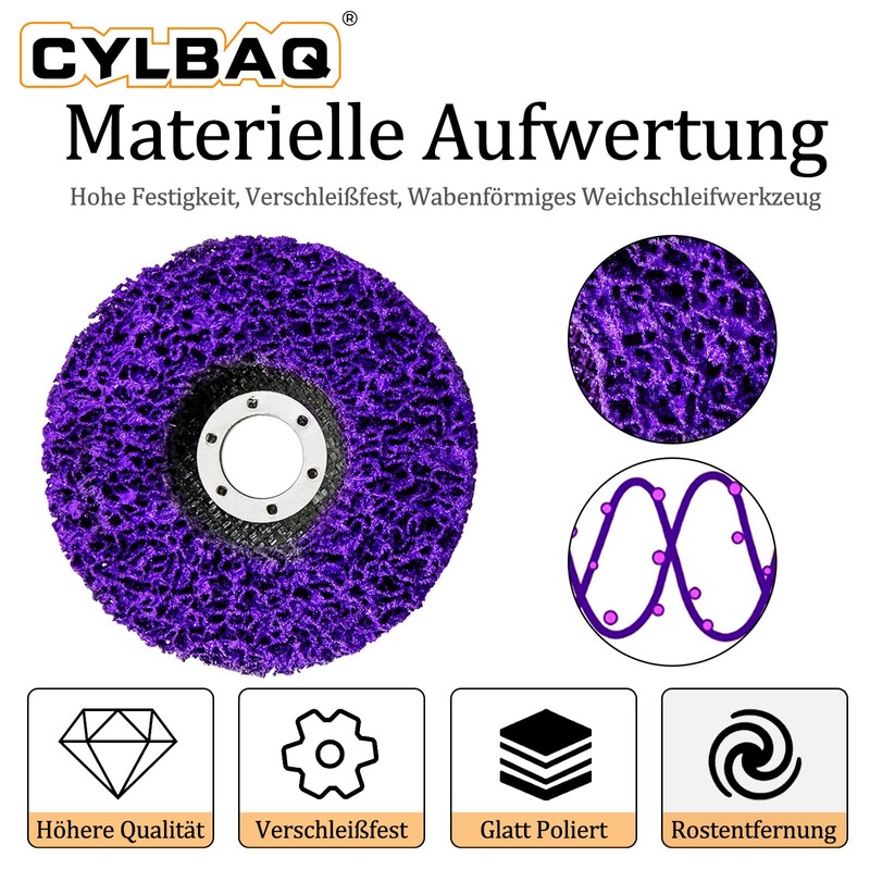 CYLBAQ 115 mm CSD Sanding Disc, Pack of 6 Grinding