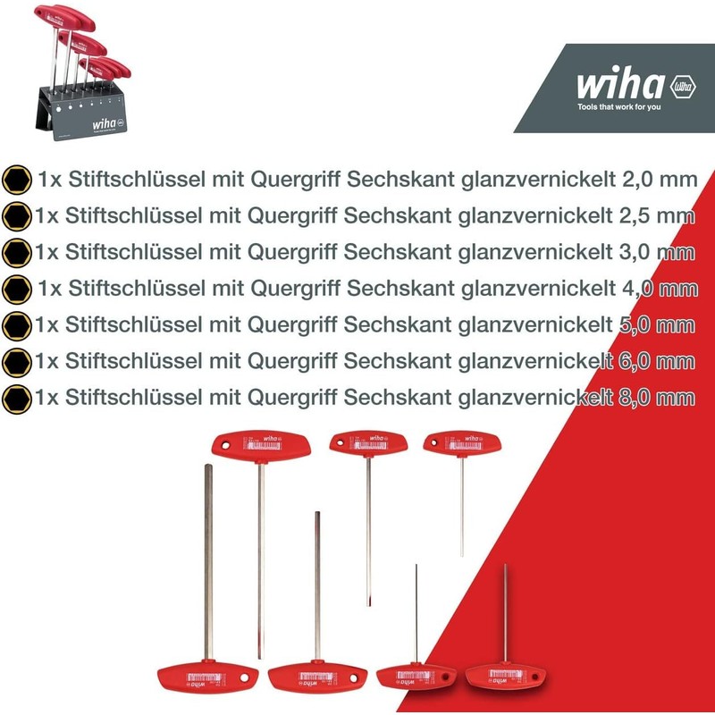 Wiha 334VB Hex Screwdriver Set with T-Spanner