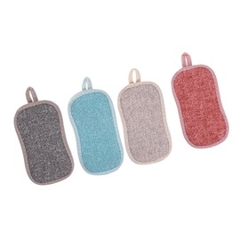 Baluue 8pcs Dual-Sided Kitchen Cleaning Sponge Pads for Dishwashing Non-Scratch Scouring Scrubber Strong Water Absorption Random Colors for Daily Household Cleaning