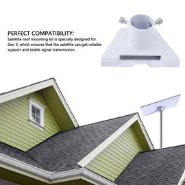 Starlink Gen 3 Rohradapter, Wetterfest, Starlink Gen 3 Stangenadapterhalterung, Einfach zu Installieren, Starlink Standard V3 Dachmontage-Adapter für Starlink Gen3 Standardschüssel