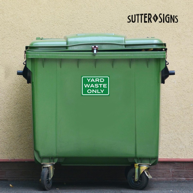 4pk Yard Waste Stickers 10" x 7" | Weatherproof Vinyl
