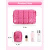 Dulayoo Quilted Makeup Bag Cosmetic Bag, Travel Toiletry Bag for