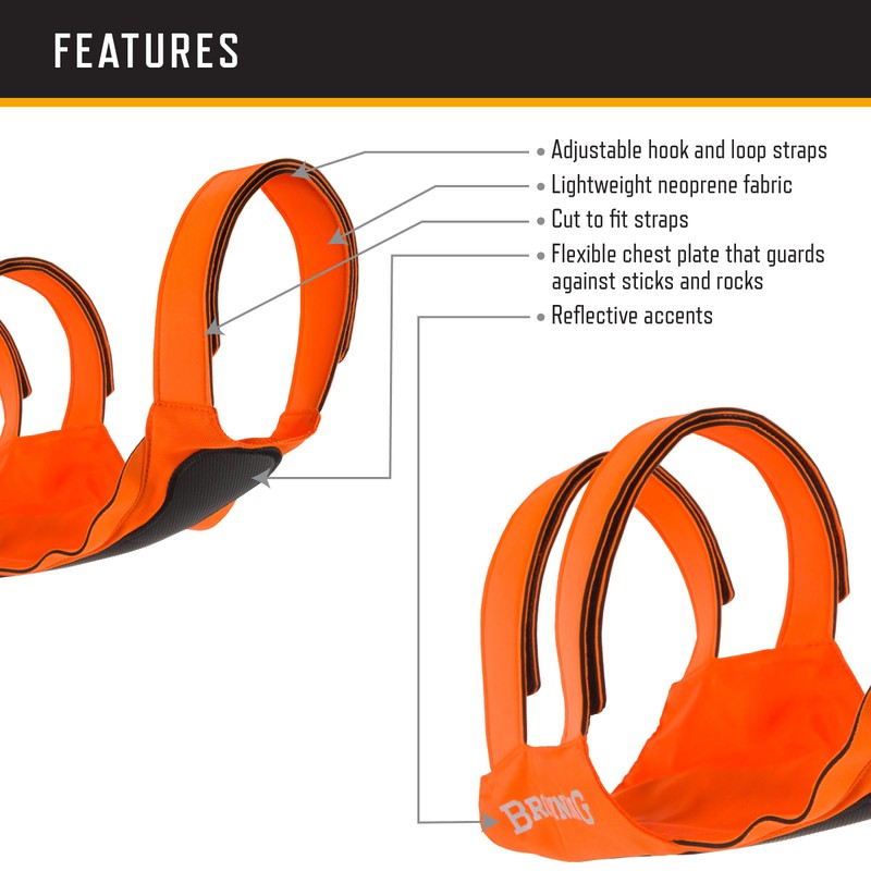 Browning Pet Hi-Vis Safety Vest for Dogs, Safety Orange, Large,