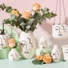 Sass & Belle Abstract Face White Vases - Set of