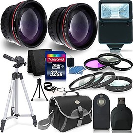 52mm Lens Kit + 32GB Memory Card for Nikon D3200 D5300 D7000 D7100 DSLR CAMARES