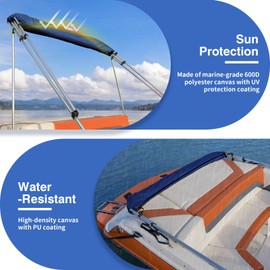 Leader Accessories 600D Bimini Top Storage Boot Replacement Boot Universal Fit for 3-4 Bow Bimini Tops (Navy, 73"-78" W)