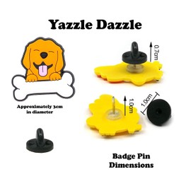 Golden Retriever Apparel Pin Badge Pin Lapel Pin Unisex Yazzle Dazzle Original Artwork Puppy Dog Golden Labrador Retriever Bulldog Goldie Blondie Golden Labrador Chihuahua Maltese Saint Bernard Doberman Rottweiler Dane Paws Happy Silly