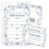 Flowee Baby Shower Invitations, Blue Baby Shower Invites, Baby Shower