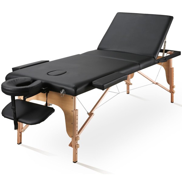 CHRUN Massage Table Portable Massage Bed Lash Bed SPA Bed 84'' Professional Facial Bed Height Adjustment with Carrying Bag & Accessories