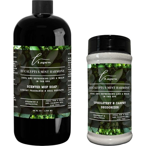 LaPew Eucalyptus Mint Harmony Bundle – Carpet Deodorizer Powder &