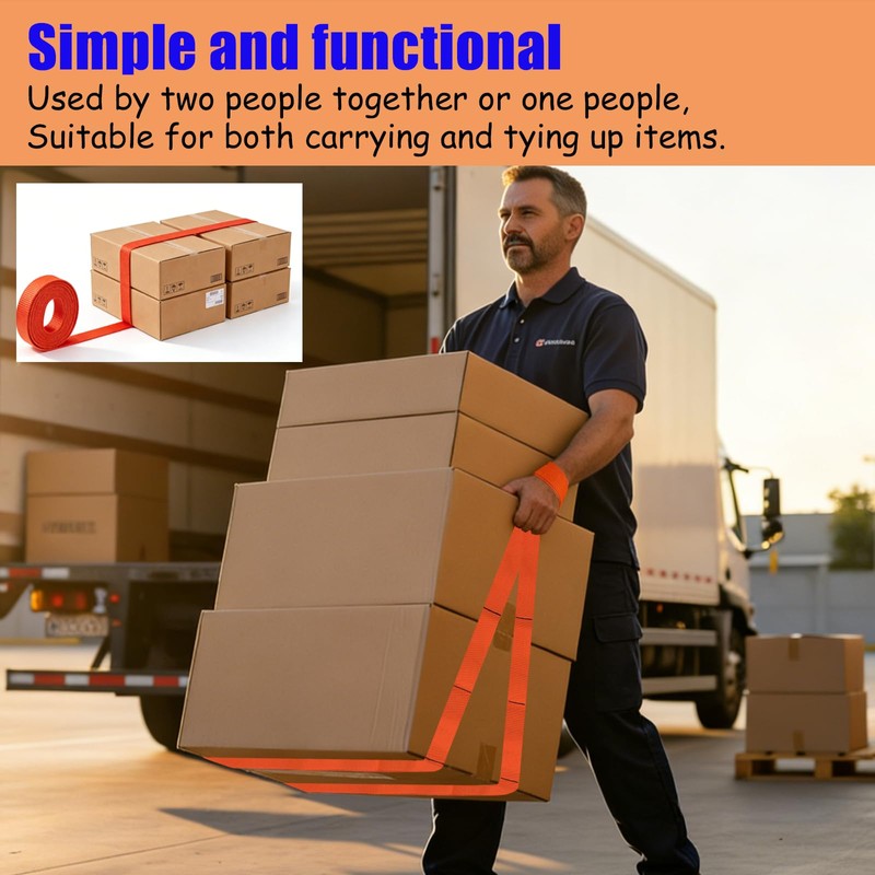 2-Pack Heavy Duty Furniture Moving Straps - for Moving Furniture,