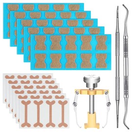 77 Pieces Ingrown Toenail Tool Set, Include Ingrown Toenail File and Lifter and 60 Pcs Ingrown Toenail Correction Stickers Ingrown Toenail Corrector Treatment Kit for Nails Health