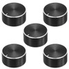 sourcing map 5pcs Potentiometer Knob Knurled Shaft Black Tone Aluminum