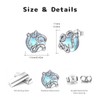 Octopus Earrings for Women, 925 Sterling Silver Moonstone Stud Earrings,