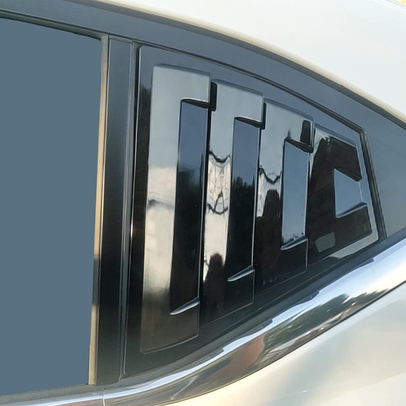 MICROCK Rear Side Window Louvers Racing Style Triangular Window Glass