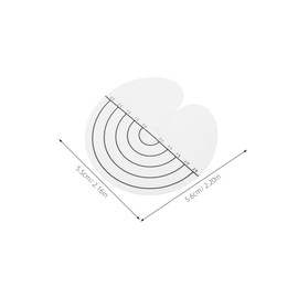 Baluue 100 Pcs Transparent Round Spacer Templates Heat Shield Guards for Hair Extensions Heat Resistant Pads with Scale for Precise Bonding Lightweight and Portable Hair Extension Tool