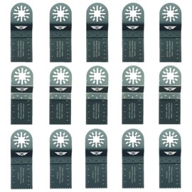 15 x TopsTools UNKB15 Mix Blades Compatible with Bosch, Fein Multimaster, Multitalent, Makita, Milwaukee, Einhell, Ergotools, Hitachi, Parkside, Ryobi, Worx, Workzone Multitool Multi Tool Accessories