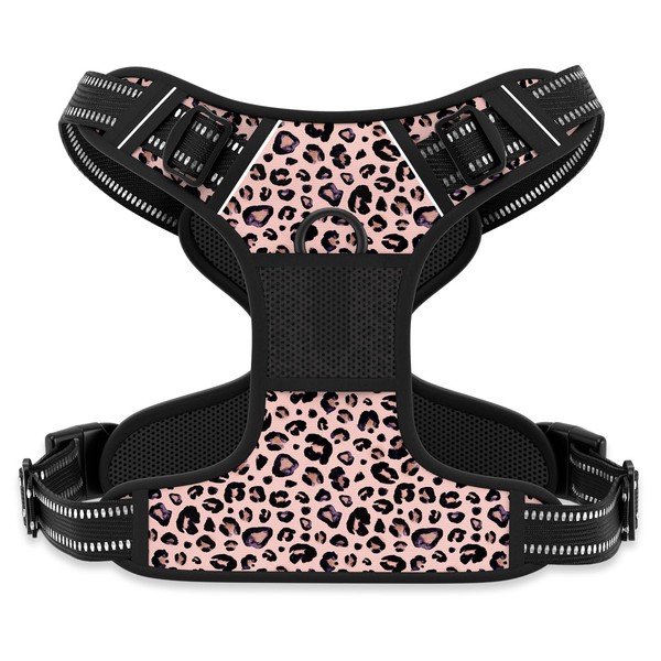 Rnivvi Dog Harness, Cute Leopard No Pull Dog Harness Medium