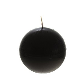 Mega Candles Unscented Black Round Ball Candle, Hand Poured Premium Wax Candles 3 Inch Diameter, Home Décor, Wedding Receptions, Baby Showers, Birthdays, Celebrations, Party Favors & More