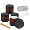 2oz Amber Glass Jars with Lids - Small Dark Glass