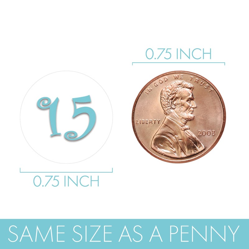 Light Blue Quinceañera Party Favor Stickers Mis Quince Años Sweet