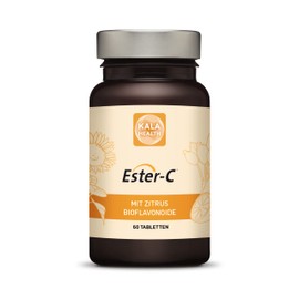 Kala Health - Ester-C® tablets 1000 mg high-dose calcium ascorbate with vitamin C metabolites and 100 mg citrus bioflavonoids is the strongest form of vitamin C - contributes to the immune system