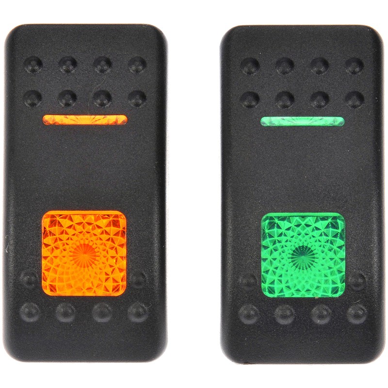 Dorman 84946 Electrical Switch Rocker Covers Amber Green, 2 Pack
