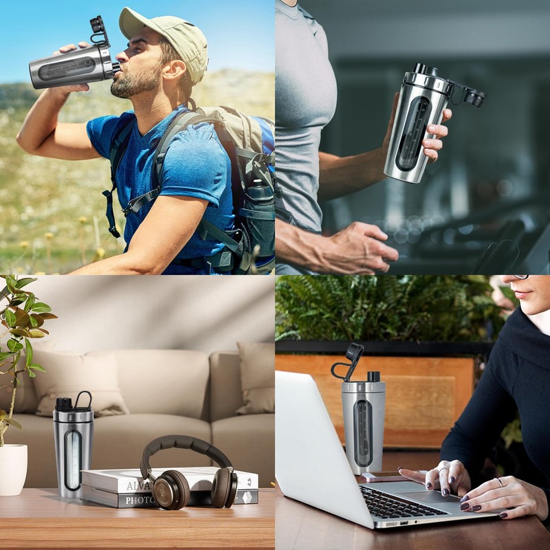 TOOFEEL Shaker Bottles for Protein Mixes 28 oz Stainless Steel