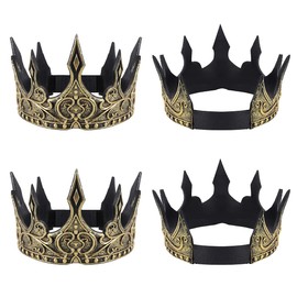USTOTOP Corona King de espuma real, corona 3D medieval King para cosplay antiguo tocado