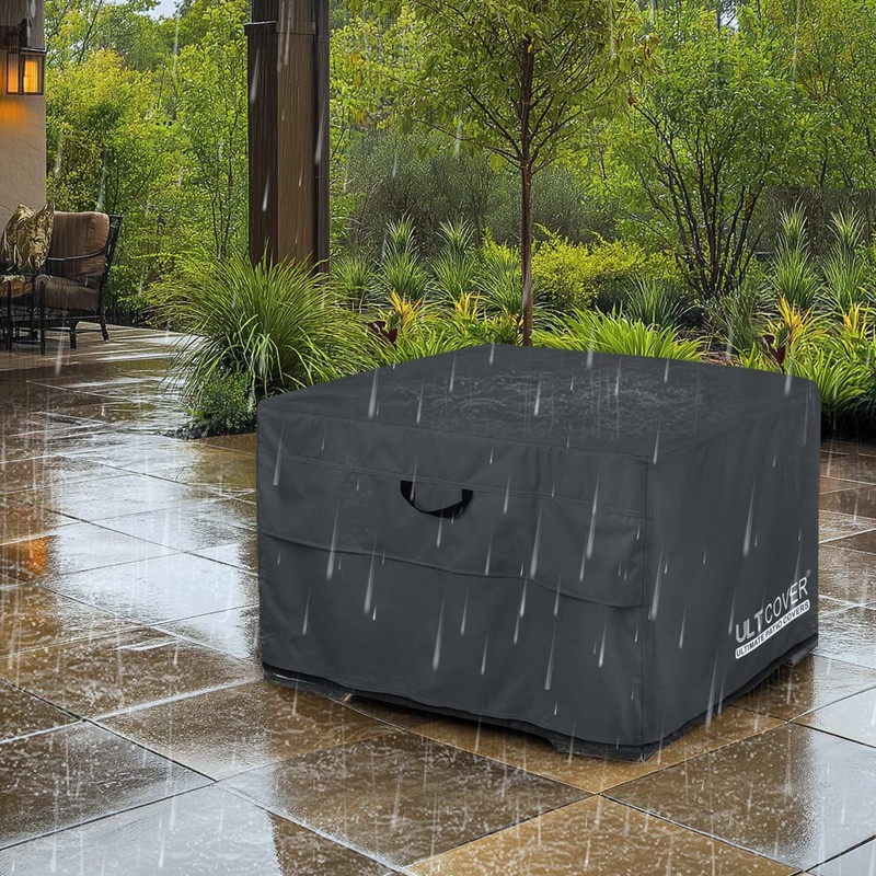 ULTCOVER Patio Fire Pit Table Cover Square 44 inch Outdoor