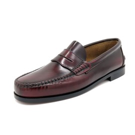 MARTTELY Men's Business Shoes Leather Sole Frame Stitched Premium Penny Loafer, bordeaux
