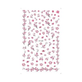 Generic Succulent Plant Echeveria Pulidonis Rose Wintersweet Flower Nail Sticker F129 Nail Wraps Art Stickers Manicure Supplies for Women for Home Nails Full Long Lasting Easy Apply and Remove