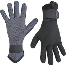 TYPHOON Kilve 3mm Divers Wetsuit Gloves 2023 - Black, Black/White, L