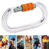 Locking Carabiner Clip Aluminum Alloy Oval Locking Heavy Duty Carabiner