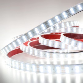 LEDENET SMD5050 White LED Strip Lights, Car Truck Tire Strips Light, 6500K Double Row 12V DC Flexible Dimmable Ribbon Tape LED Lamps, Outdoor Waterproof IP67 Truck Lighting