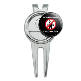 GRAPHICS & MORE Neighborhood Sasq-Watch Sasquatch Watch Funny Humor Golf Divot Repair Tool and Ball Marker