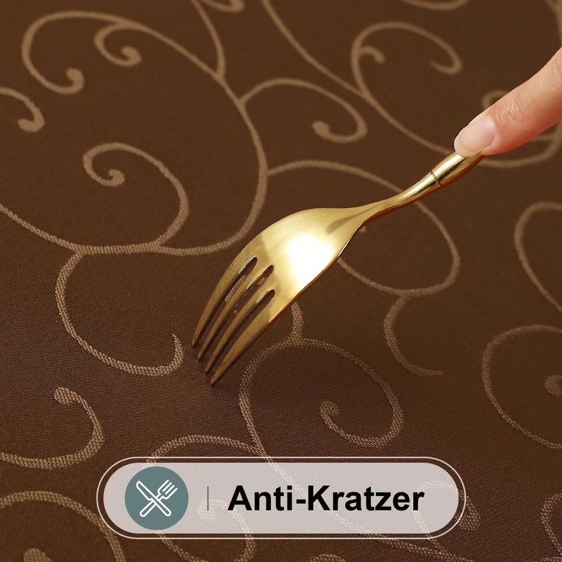 Homaxy Table Cloth Rectangular 140x240 cm, Washable Polyester Jacquard Tablecloth,