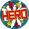 Hero with Stars 2.2" Hero Award Pin, 50 Pack Prime
