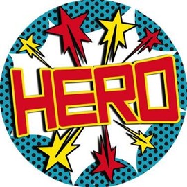 Hero with Stars 2.2" Hero Award Pin, 50 Pack Prime