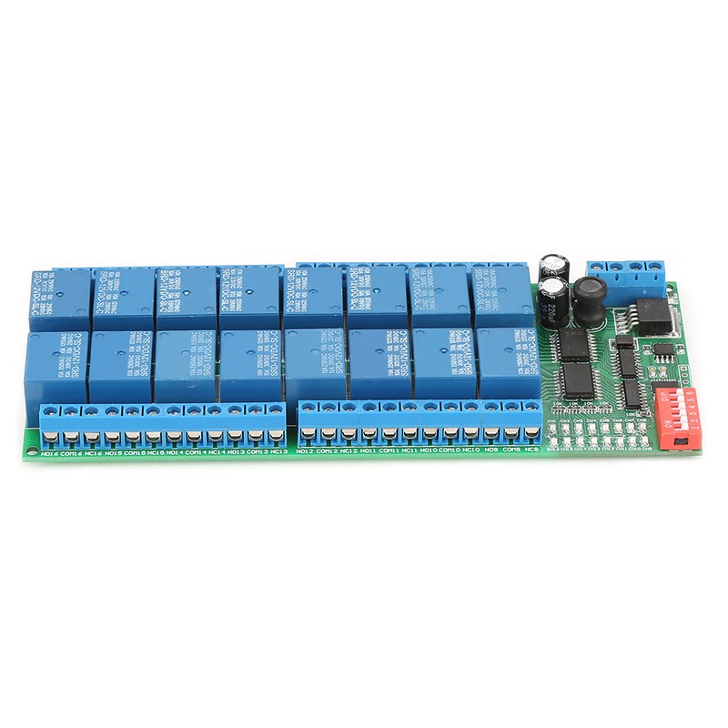 DC 12V 16 Channel MODBUS RTU RS485 Relay Module Board