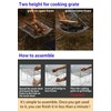 CAMPINGMOON Portable Mesh Fire Pit with Cooking Grate (L 16.5''