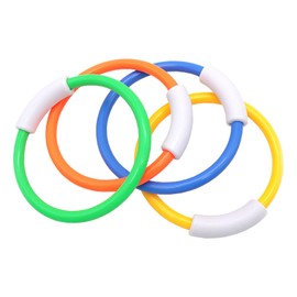 CHUNLINLAODA 4Pcs Diving Ring Toys, Diving Toys for Kids, Swimming Pool Sinking Toy, Dive Ring Underwater Diving Toy, Underwater Training Accessories, Diving Games Children's Gifts (A)