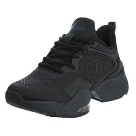 ZUMBA Shoes for Women, Air Stomp Remix II - Black Workout Shoes for Women, Gym or Dance Sneakers, Enhanced Comfort, Arch Support, Breathable Mesh, Durable & Impact-Absorbing, Size 8