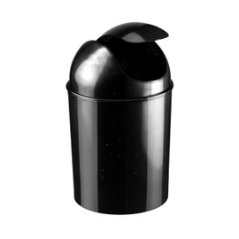 Umbra 1.25 Gallon Mini Waste Can with Removable Swing-Top Lid - Small Garbage Bin for Kitchen, Bathroom, Bedroom, Office - Compact Trash Can Fit Under Tables & Counters - Galaxy Black