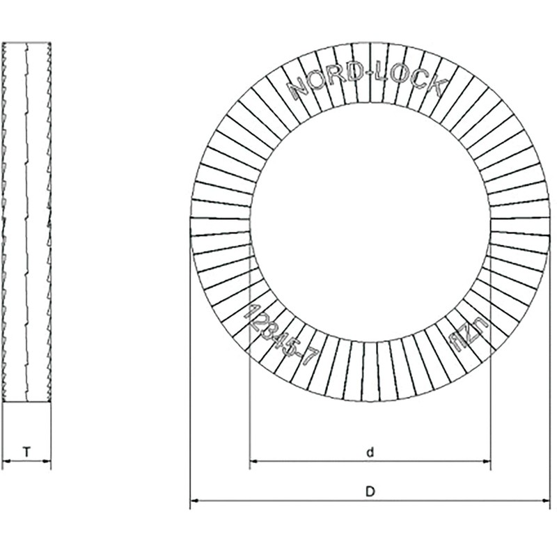 Nord Lock 1231/NL 8 Discs Zinklamellenbeschichtet (Pack of 200)