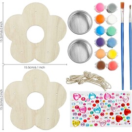 Kids Arts and Crafts Bird Feeders for Outside, 2-Pack DIY Wooden Paint Kits Outdoor Toys for Boys & Girls Age 3-5 4-8 8-12